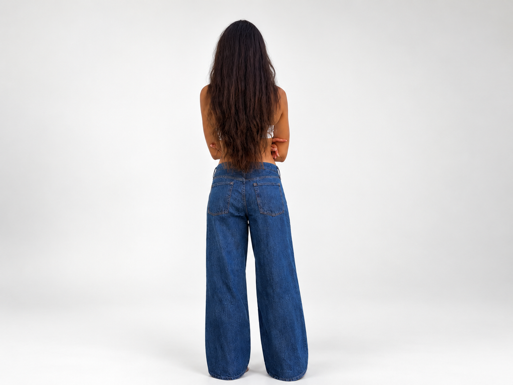 Rhinestone Cut Jeans