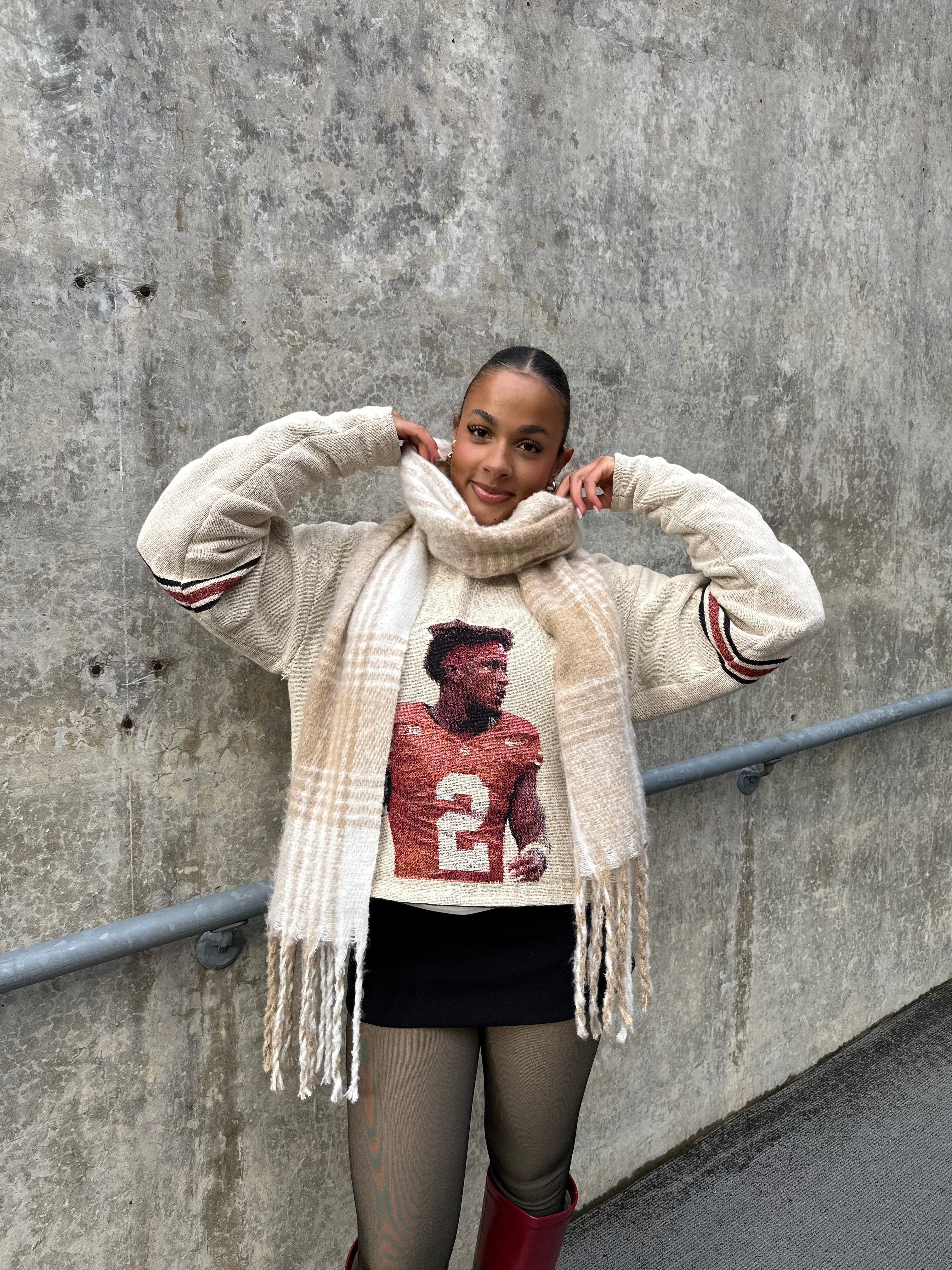 Custom Vintage Jersey Tapestry Crewneck